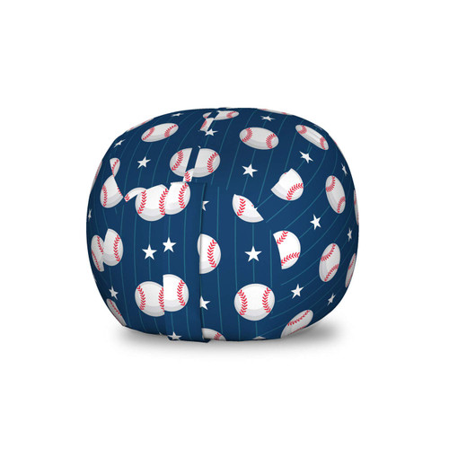 Ambesonne Sports Storage Toy Bag Chair, Baseball Patterns on Vertical Striped Background Stars Design, Stuffed Animal Organizer Washable Bag, Small Size, Blue Red Ambesonne Sports Storage Toy Bag Chair, Baseball Patterns on Vertical Striped Background Stars Design, Stuffed Animal Organizer Washable Bag, Small Size, Blue Red