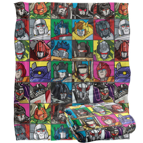 Transformers Transformers Squares Silky Touch Super Soft Throw Blanket 50" x 60"