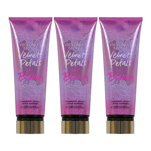 Victoria's Secret Velvet Petals In Bloom Fragrance Lotion Lot Of 3