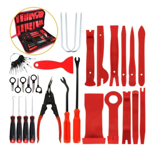 ANXPTIME Trim Removal Tool Kit with Storage Bag Auto Clip Pliers Fastener Remover Panel Removal Tool Kit Car Pry Tool Kit Nylon Radio Removal Tool Kit Fastener/Remover for Car Panel Radio Removal