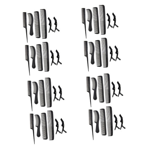 FOMIYES 4 Sets hair comb set fine tooth hair comb rat tail combs for hair stylist styling hair comb suit for men parting combs for braiding hair Stainless steel modeling Accessories man