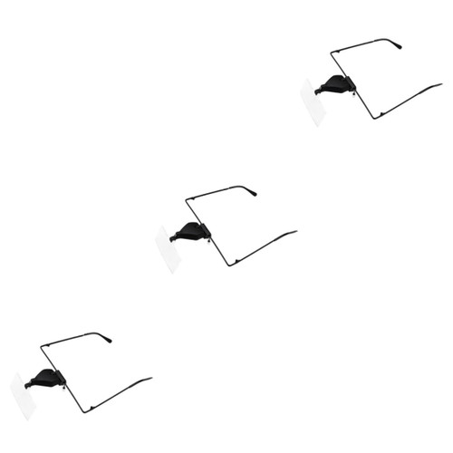 NIYANGLE 3pcs Hands Free Magnifier Head Mounted Magnifier Magnifying Glasses Led Light Magnifier Circuit Board Tool
