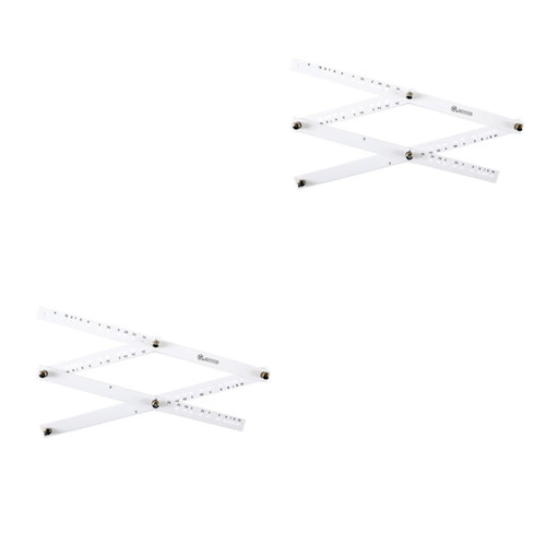 Operitacx 2pcs Universal Ruler Multi Angle Measuring Ruler Drawing Ruler Zooming Scale Rule Drawing Magnification Scale Ruler Drafting Ruler Construction Ruler