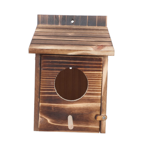 NOLITOY 2pcs Wooden Bird Feeder Bird Cage DIY Bird Feeder Wild Bird Feeder Backyard Birdhouse Hanging Birdhouse Hanging Bird Feeders Bird Feeding Station Bird House Bird Food Box Outdoor