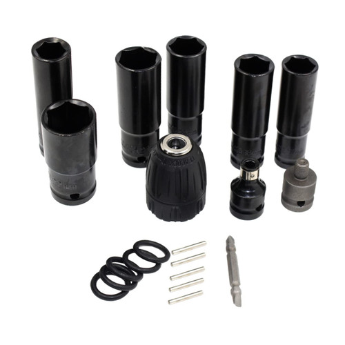 Uonlytech 1 Set Socket Bit Holders Deep Impact Socket Hex Impact Drill Wrench Impact Drill Sleeves Swivel Socket Impact Sockets Chrome Vanadium Steel Electric To Rotate Drill Holder