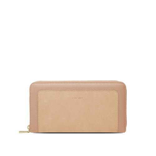 Pixie Mood Emma 8.75 x 4.5 Vegan Leather Zippered ID Card Wallet, Sand