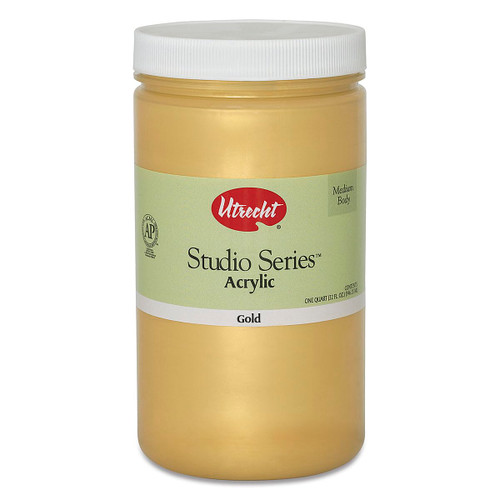 Utrecht Studio Series Acrylic Paint - Gold, Quart