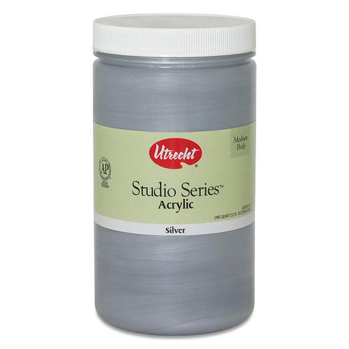 Utrecht Studio Series Acrylic Paint - Silver, Quart