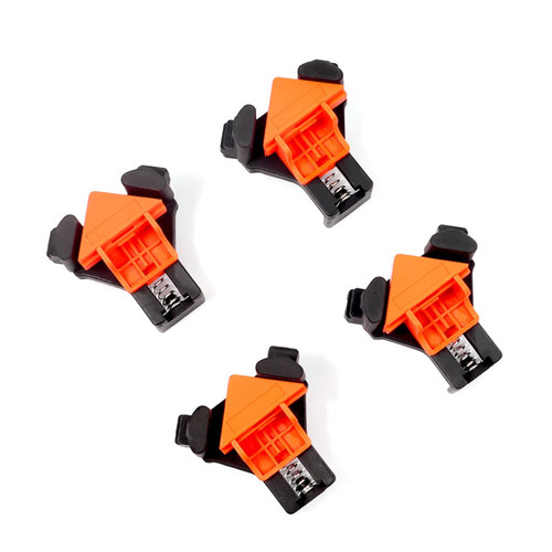 WEKIVA Grip Clamps,Bar Clamps,Bench Clamps 4 Pcs 90 Degree Right Angle Clamp Set Picture Frame Corner Clips Mate Woodworking Hand Tools Fixing Clip Positioning Tool Kit for Workbench,Woodworkingnd