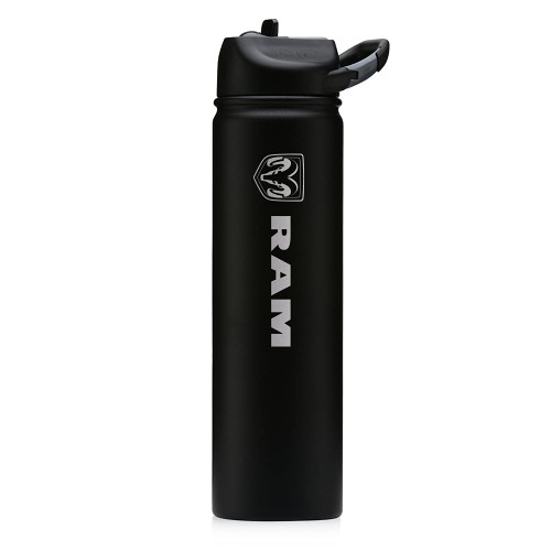 RAM Trucks Vertical Laser Engraved SIC Water Bottle - Black,