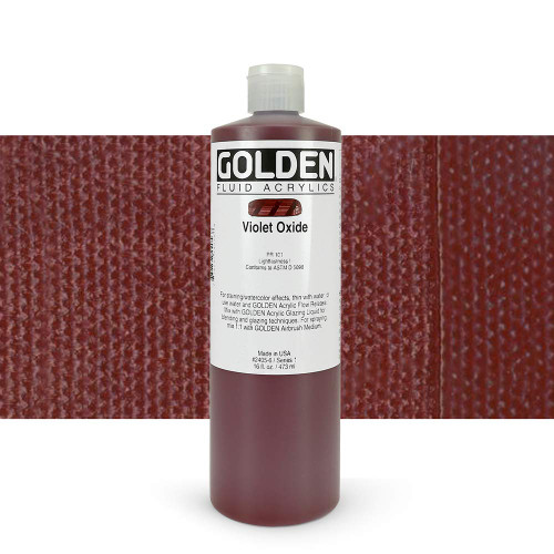 Golden Fluid Acrylics - Violet Oxide 16 oz bottle