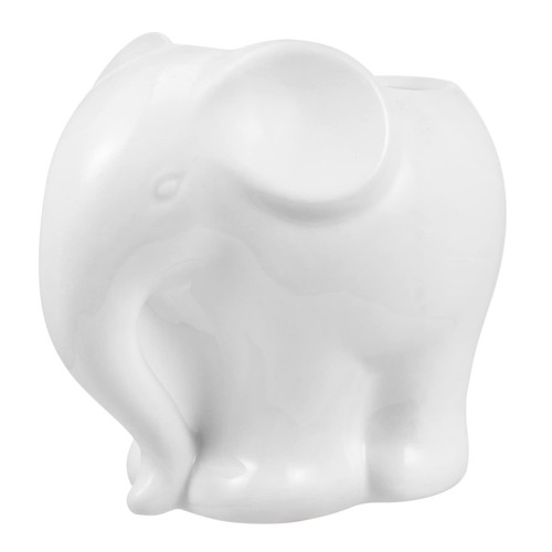 Yardwe 3pcs Elephant Ceramic Flower Pot Cactus Plant Pot Cactus Pot Animal Planter Small Pots for Plants Cute Flower Pot Succulent Pot Garden Planters White Porcelain Ceramics Bonsai Pot