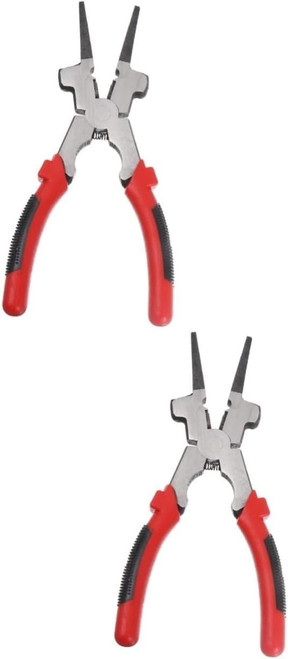 2pcs 8 Pliers Motorcycle Tools Stainless Steel Tongs Hand Tools Multitools Mutitool Nose Pliers Multi-function Plier Tong Clip Welding Plier Red Complex Material Steel Pincers