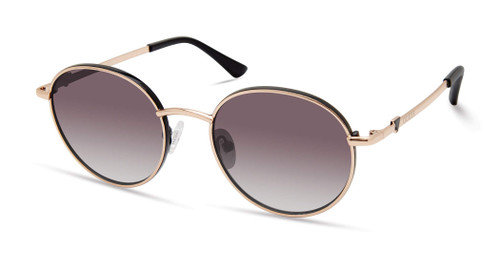 GUESS womens Classic Round Sunglasses Sunglasses, Gold/Smoke Mirror, 51mm US