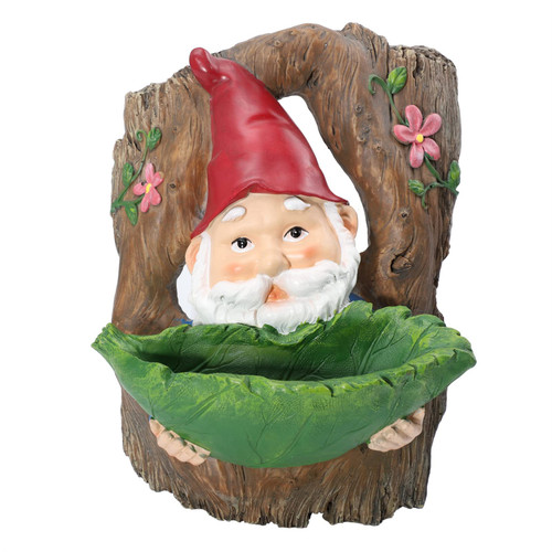 YARDWE 1pc Hanging Tree Feeder Garden Hanging Feeder Bird Feeders Gnome Hummingbird Feeder Tree Bird Feeder Hanging Bird Water Feeder Wild Bird Feeder Outdoor Decor Flowerpot Resin Fairy
