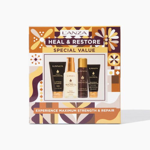 L'ANZA KHO Mini Hair Kit, Travel Size Keratin Healing Oil Gift Set, Lustrous Shampoo, Keratin Hair Treatment, Lustrous Finishing Hair Spray & Rapid Bond Reconstructor in Gift Box (1.7/1.7/2/0.68Fl Oz) L'ANZA KHO Mini Hair Kit, Travel Size Keratin Healing Oil Gift Set, Lustrous Shampoo, Keratin Hair Treatment, Lustrous Finishing Hair Spray & Rapid Bond Reconstructor in Gift Box (1.7/1.7/2/0.68Fl Oz)
