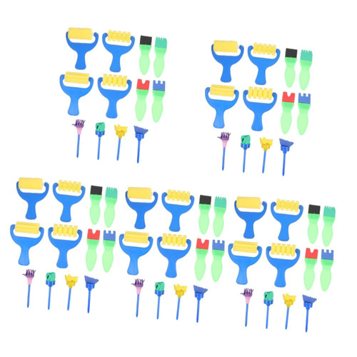 HAPINARY 5 Sets Drawing Tool Circle Sponge Brush Kids Painting Shapes Sponge Painting Shapes Art Kit Drawing Supplies Kids Paint Brushes Painting Tools Pigment Watercolor Brush Toddler Abs