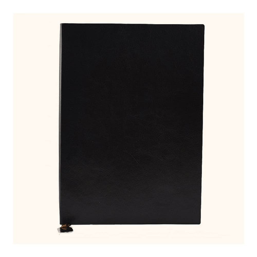 Journal Thick Soft Leather Notebook A5 Horizontal Line Diary Retro Classic Notepad Suitable for Office Home School Business (Color : Black)