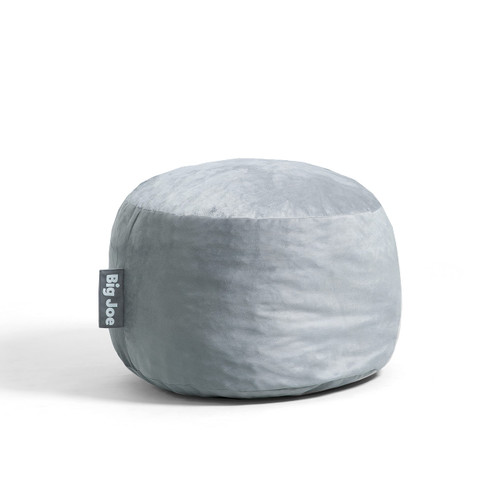 Big Joe Fuf Small Foam Filled Bean Bag Chair, Gray Plush, Soft Polyester, 2 feet