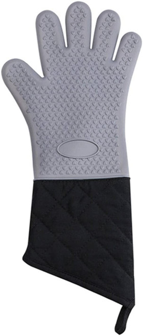 Oven Mitts Oven Gloves Grill Gloves BBQ Gloves Oven Mitts Silicone Extra Long Oven Gloves Heat Resistant Cooking Gloves Non- Slip Oven Mitts for Kitchen, Baking Grilling, BBQ, Microwave,Welding Oven M