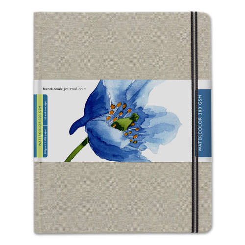 Handbook Journal Co. Artist Watercolor Sketchbook Journal, Grand Portrait 10.5 x 8.25 Inches, 140lb / 300 GSM, Hardcover w/Pocket
