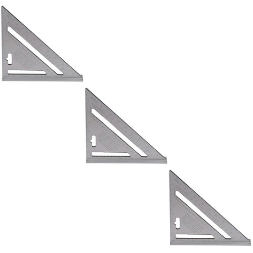Ciieeo 3pcs Triangular Ruler Layout Tool Carpenters framing Square Layout Square Tool Protractor Steel framing Square Frames Guitar Tool Hand Tools Supplies Aluminum Musical Instrument