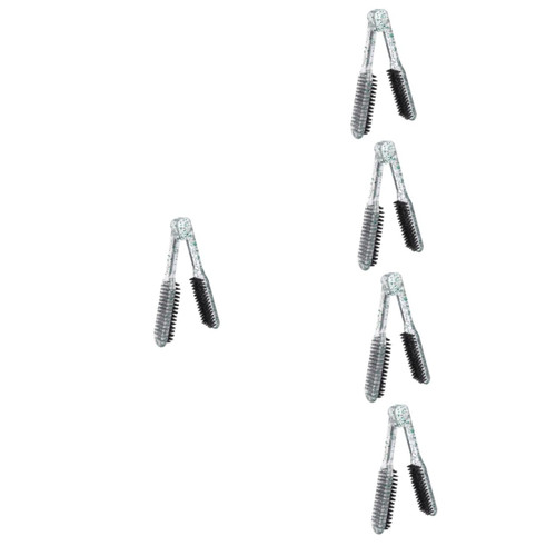 5pcs Transparent Splint Comb with Styling Grooming Shaped Clamp Brush Clamp Hair Brush Hair Straightening Brush Plastic Comb Miss Abs Bristles Straight Hair