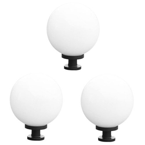 OSALADI 3pcs Fence Lights Outdoor Pillar Lantern Post Globe lamp Shade Pathway Post Light Fixture Floor Light Shade Street Light Globes Exterior lamp Light Post Plastic Electric Rear Light