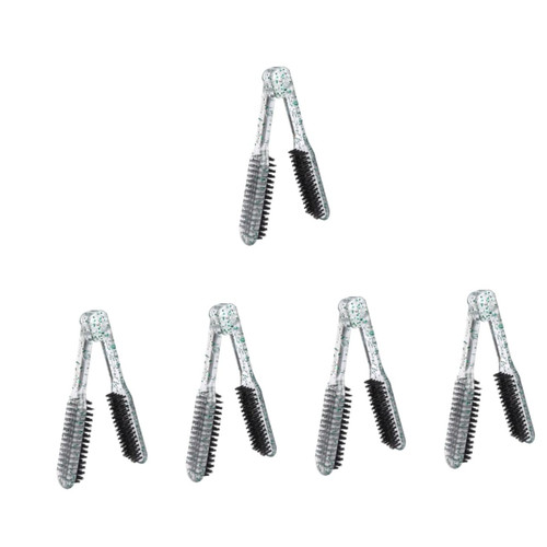 5pcs Transparent splint comb with straighten comb straight ahead hair straightener hairbrushes for woman hair splint shaped straightening comb hair comb abs