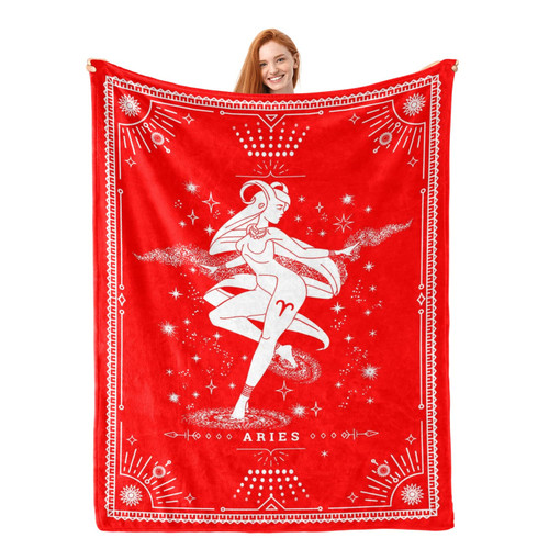 JDEIFKF Aries Constellation Blanket Astrology Sign Throw Blanket, Zodiac Sign Flannel Blanket Birthday Graduation to Mom Gifts for Women Men 60"X80" JDEIFKF Aries Constellation Blanket Astrology Sign Throw Blanket, Zodiac Sign Flannel Blanket Birthday Graduation to Mom Gifts for Women Men 60"X80"