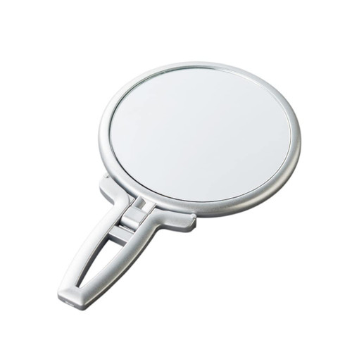 Double-Sided Mirror 1X/ 5X Magnification Hand Mirror Handle, Tabletop Mirror Makeup Travel
