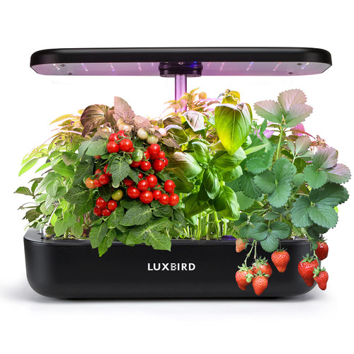 Luxbird Hydroponics Growing System, Indoor Herb Garden Starter Kit with LED Grow Light, Automatic Timer Smart Germination Kit for Kitchen Home Gardening, Height Adjustable (12 Pods) Luxbird Hydroponics Growing System, Indoor Herb Garden Starter Kit with LED Grow Light, Automatic Timer Smart Germination Kit for Kitchen Home Gardening, Height Adjustable (12 Pods)