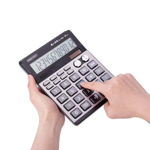 Calculators,Calculator Scientific, 12-Digit Large-Screen Multi-Function Calculator,Suitable Accounting Financial Off (Color : Blue, Size : 6.9inchs) (Color : Gold)