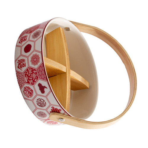 RUNROTOO 1pc Snack Candy Plate Plastic Nut Tray Candy Serving Dishes Wedding Decorations Fruit nut Fruits Serving Plates Party Snacks case Divided Serving Tray Cookie Plate Wood Dried Fruit