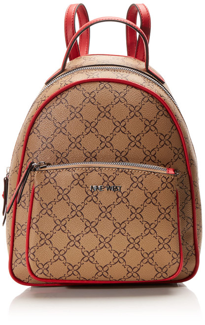 Nine West Sloane Backpack Mocha Logo Multi One Size