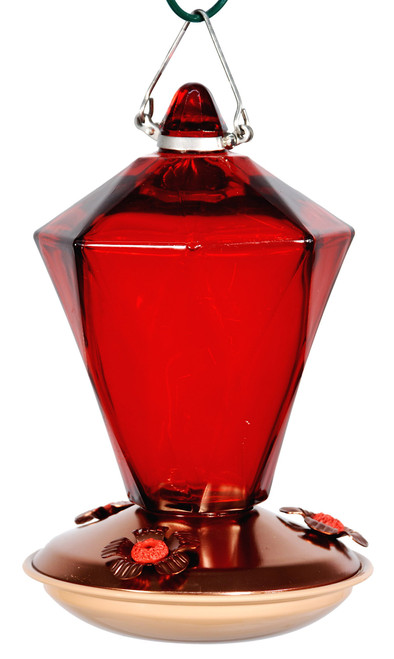 Woodlink WLH9 Ruby Glass Hummingbird Feeder, 24-Ounce
