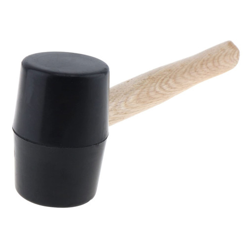 TEEMAD Hammers Multifunctional Rubber Hammer Mounting Hammer with Round Head and Wooden Handle DIY Hand Tool For Home Woodworking
