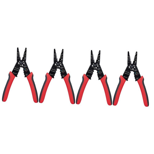 DOITOOL 4pcs Wire Strippers Stripping Pliers Wire Stripping Tool Mini Jewelry Pliers Wire Rope Crimping Tool Needle Nose Pliers Power Tools Cable Pliers Major Skinning Pliers 50# Steel