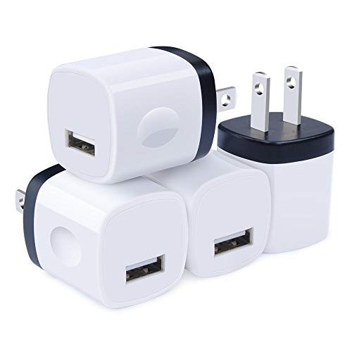 USB Charger Plug, 5V USB Charger Wall Charger 1A USB Plug Brick Charger Block Charging Cube Box Compatible with iPhone Xs/XS Max/XR/X/8/8 Plus/7/6S Plus, Samsung Galaxy S10/S10e S9/S8/Plus, Note 8/9