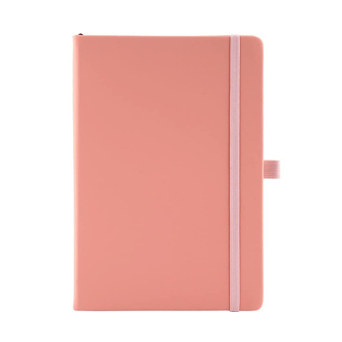 KKNH Notebook Notepad Journal,A5 Horizontal Line Notebook Strap PU Leather Diary 100 Sheets/200 Page Notebook for Office, Home, School, Business Business Student (Color : Pink)