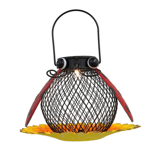 OFFSCH Solar Bird Feeder Mesh Bird Feeder Solar Hummingbird Feeder Bird Feeders Garden Bird Oriole Feeders Wall Sculpture Windows Bird Feeder Bee Feeders Solar Light Decor Iron Wild Metal