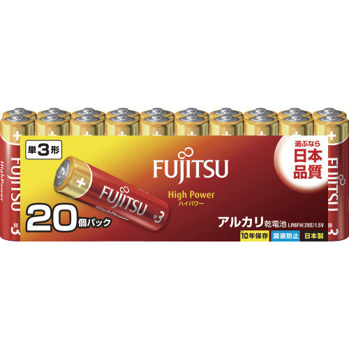 ??? Fujitsu LR6FH(20S) High Power Alkaline Batteries, AA Type, 1.5V, Pack of 20, Made in Japan