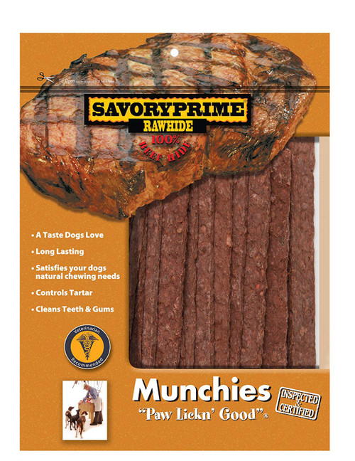 Savory Prime 36-Pack Munchie Strips, 5-Inch, Beef