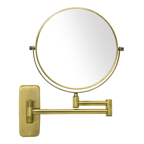 GURUN 8-Inch Double-Sided Wall Mount Makeup Mirrors with 10x Magnification Bathroom Mirror for Hotel Antique Satin Brass Finished M1406K(8in,10X) GURUN 8-Inch Double-Sided Wall Mount Makeup Mirrors with 10x Magnification Bathroom Mirror for Hotel Antique Satin Brass Finished M1406K(8in,10X)
