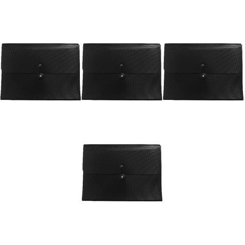 STOBOK 4 Pcs Extension Folder A4 File Organizer Document Folder Expandable Expanding Zip File Expandable Filing Folders Classified Folder File Jackets Office Bill Accordion Plastic