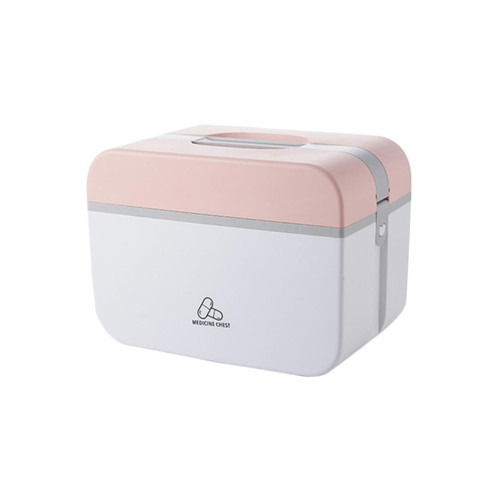 GLEAVI Medicine Storage Aid Cabinet Portable First Aid Kit First Aid Kit Container Multi-functional Case Case for Emergency Medical Kit Grid