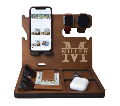 Wooden Docking Station, Personalized desk organizer, Nightstand Docking Station, Unique holiday gift, Wood docking station, Birthday Gift, Gift for Men, Anniversary Gift, Fathers Day Gift Wooden Docking Station, Personalized desk organizer, Nightstand Docking Station, Unique holiday gift, Wood docking station, Birthday Gift, Gift for Men, Anniversary Gift, Fathers Day Gift