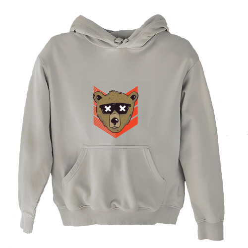 Geometric Cool Bear Sunglasses Gift Ideal For Children Ages 6 14 White and Muticolor Unisex Hoodie