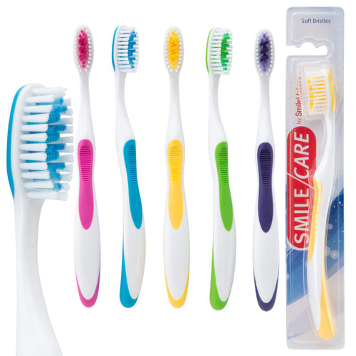 Smile Care Adult Super Grip Toothbrushes - 48 per Pack