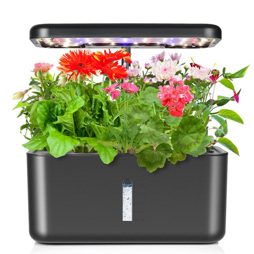 FIRINER Herb Garden Hydroponics Growing System - 8 Pods Indoor Gardening System with LED Grow Light, Plants Germination Kit with Pump System Automatic Timer, Adjustable(19.6") Ideal Gifts for Women